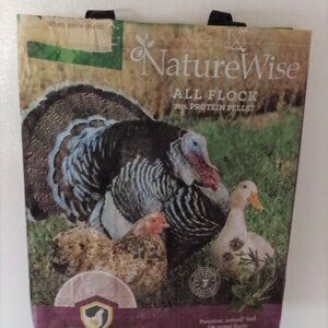Upcycled Game Birds Animal Feed Bags tote Grocery bags